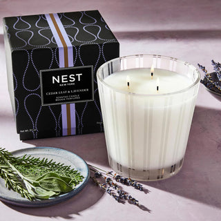 Nest Cedar Leaf & Lavender 3-Wick Candle