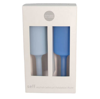 Silicone Champagne Flute Set of 2 Sky & Kingfisher