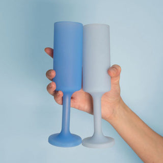 Silicone Champagne Flute Set of 2 Sky & Kingfisher