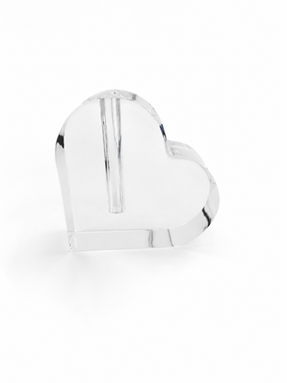 Modern Acrylic Heart Bud Vase, Clear