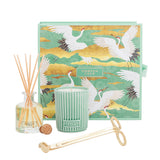 White Crane Candle and Diffuser Gift Set