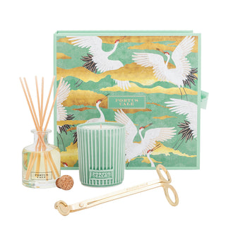 White Crane Candle and Diffuser Gift Set