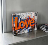 LOVE NEW YORK  Art Crystal Block Table  Decor    