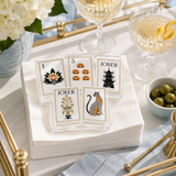 Acrylic Napkin Weight, Bamboo Lotus Mahjong 2