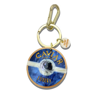 Hand-painted Caviar Bag Charm + Keychain