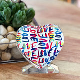 All My Love Heart Crystal Decorative Block