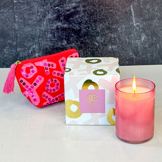 Lux Lover's Lane XOXO Candle and Pouch Set