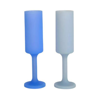 Silicone Champagne Flute Set of 2 Sky & Kingfisher