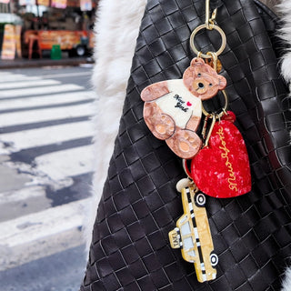 Hand-painted Taxicab Bag Charm & Keychain