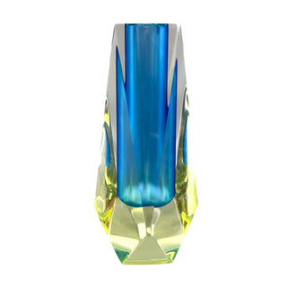 Bud Vase, Blue & Yellow