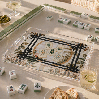 Acrylic Tray, Bamboo Lotus Mahjong