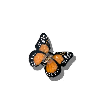 Hand-painted Mini Monarch Butterfly Claw Hair Clip | Eco-Friendly: Orange
