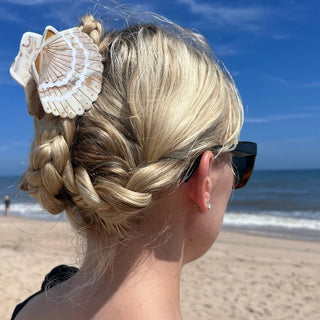Hand-painted Seashell Claw Hair Clip