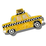 Hand-painted Yellow Taxi Cab Claw Hair Clip