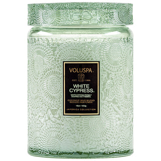 Voluspa White Cypress Jar Candle